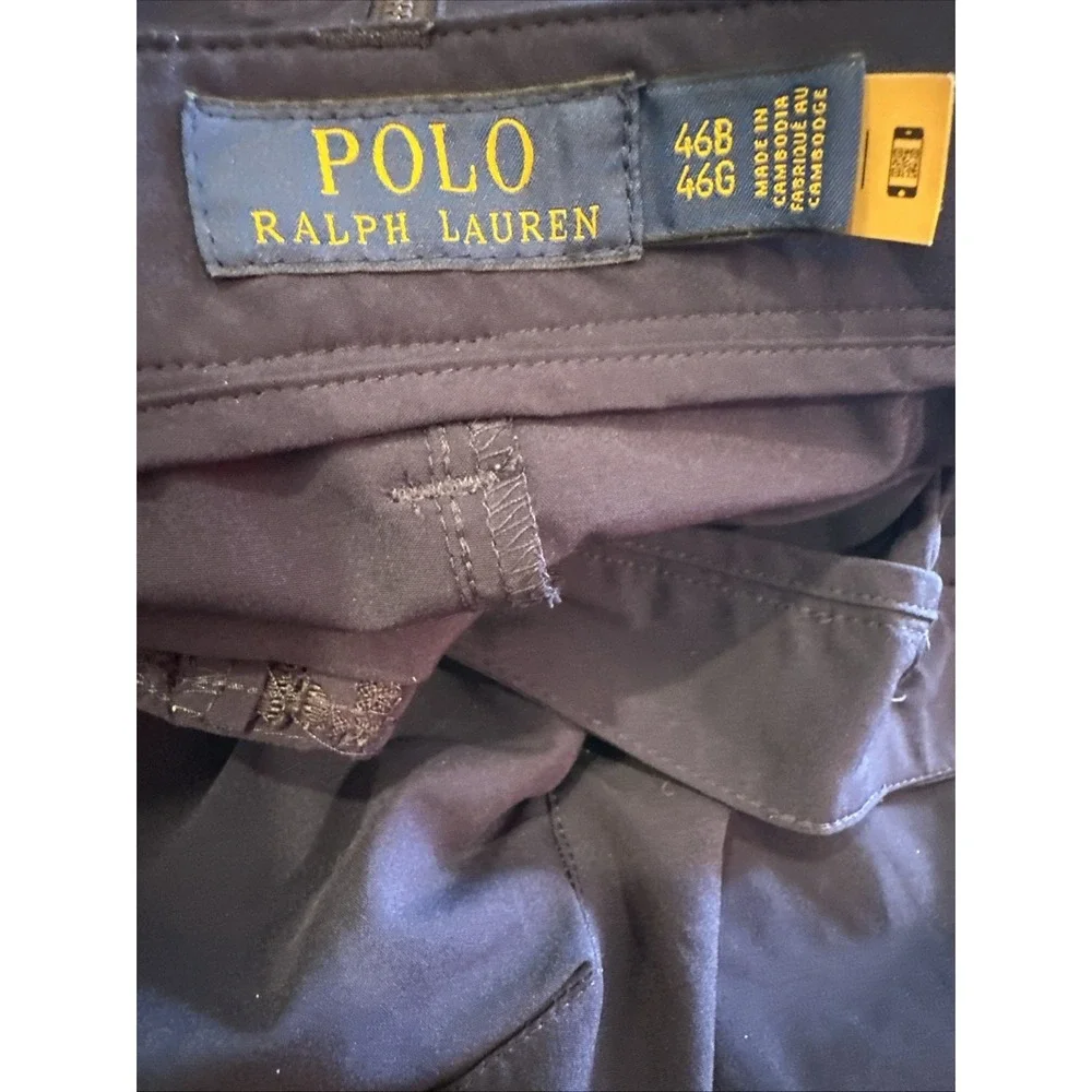 Polo Ralph Lauren Mens Size 46B‎ Blue Performance Stretch Flat Front Golf Shorts